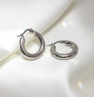 Medium Hoop Earrings - Silver